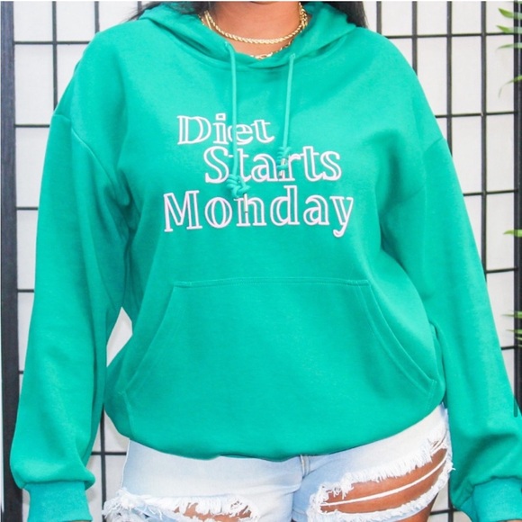 My Diet start Monday Hoodie - Picture 1 of 1